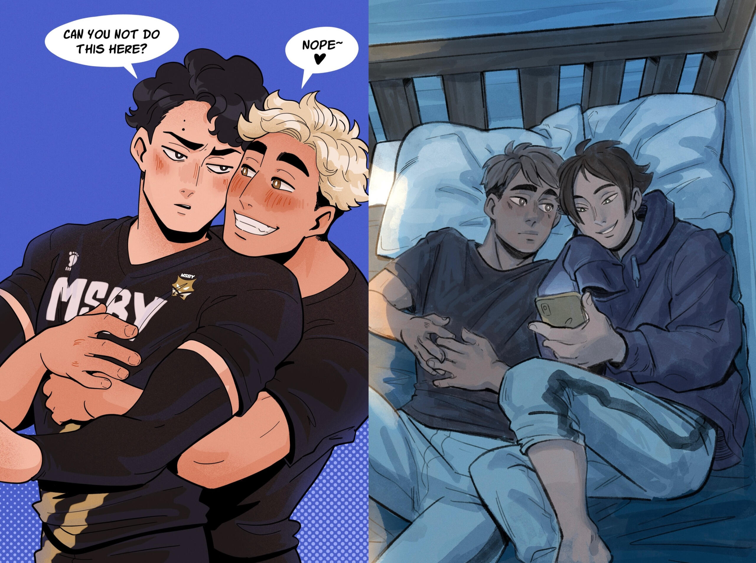 Half body characters | full body characters + background